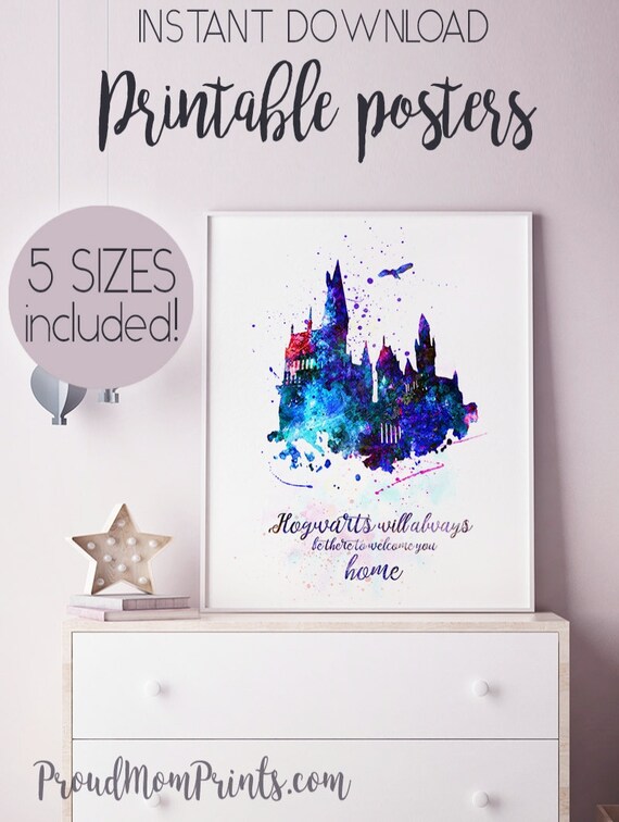 Hogwarts Wall Art Harry Potter Hogwarts Quote Party Favors Etsy