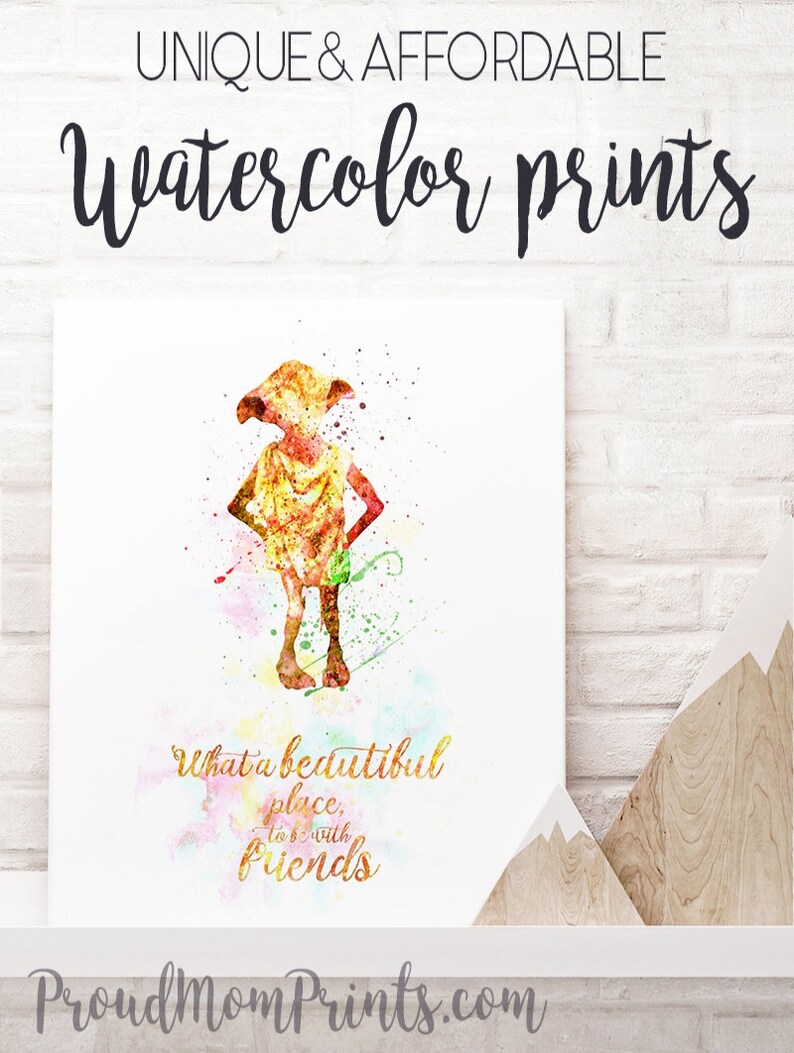 harry potter quote dobby harry potter print nursery decor etsy