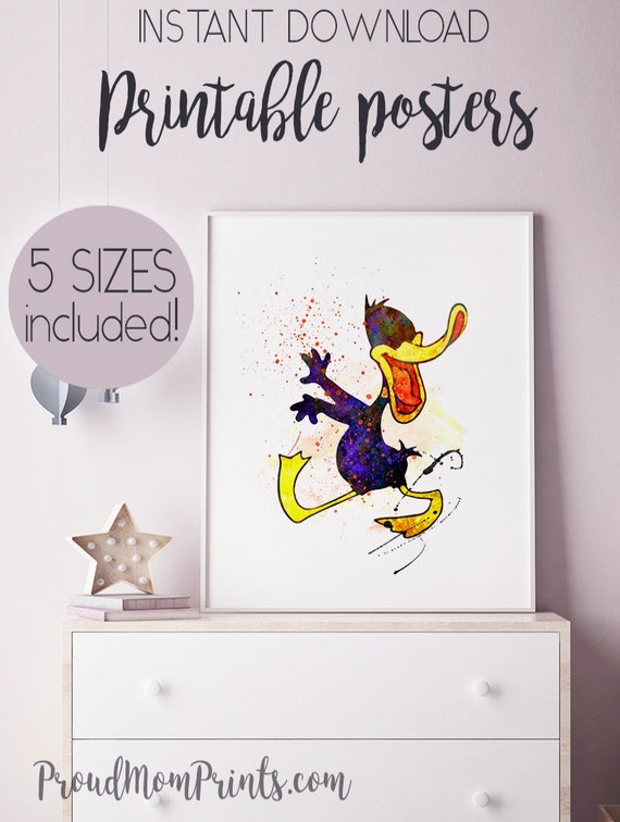 Looney Tunes Decor Daffy Duck Looney Tunes Wall Decor Looney Etsy
