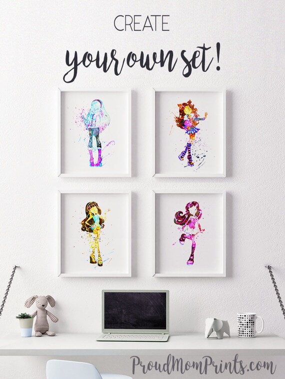 Monster High Decor Emblem Logo Printable Nursery Decor Etsy