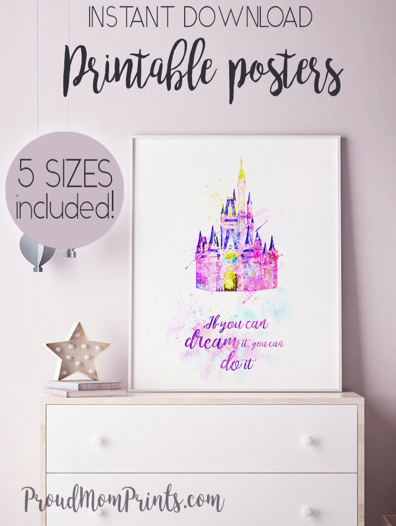 Walt Disney Quote Walt Disney Print Nursery Decor Wall Art | Etsy