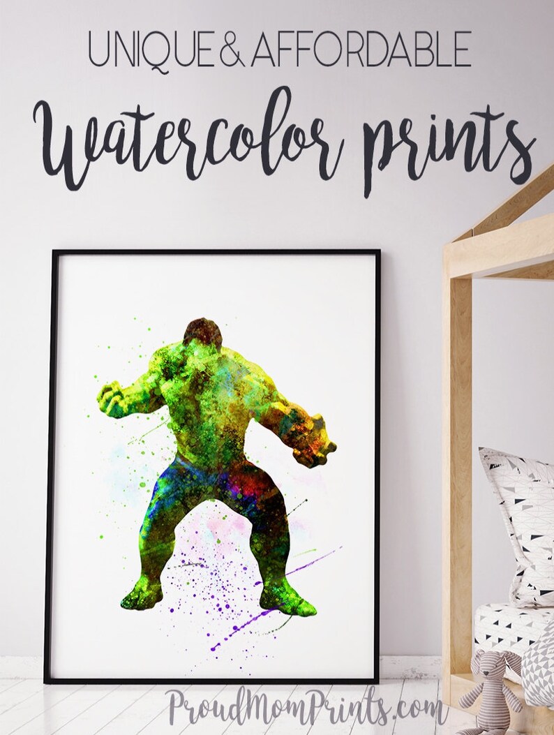Hulk Art Print Poster Avengers Wall Art Nursery Decor | Etsy