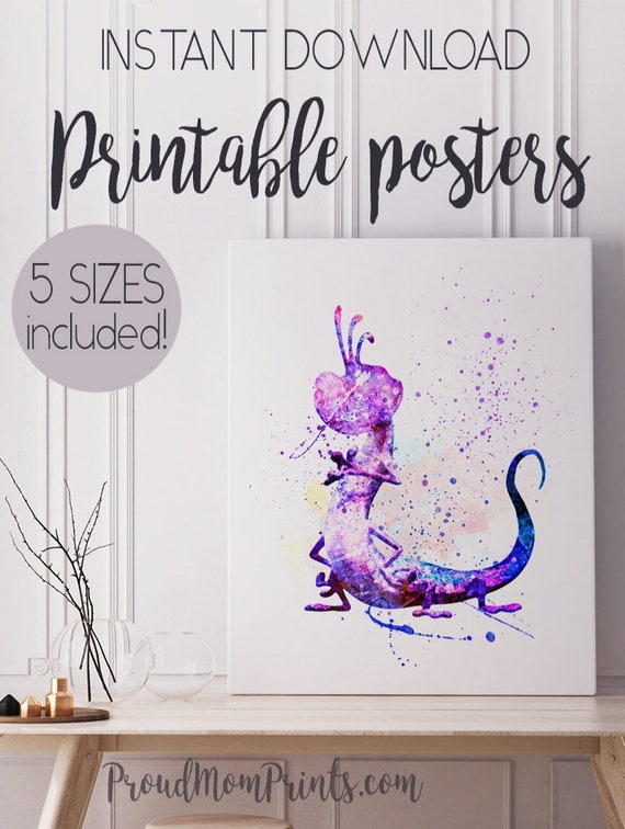 Monsters Inc Art Print Randall Boggs Monsters Inc Wall Print Monsters Inc Nursery Decor Wall Art Poster Decoration Monsters University