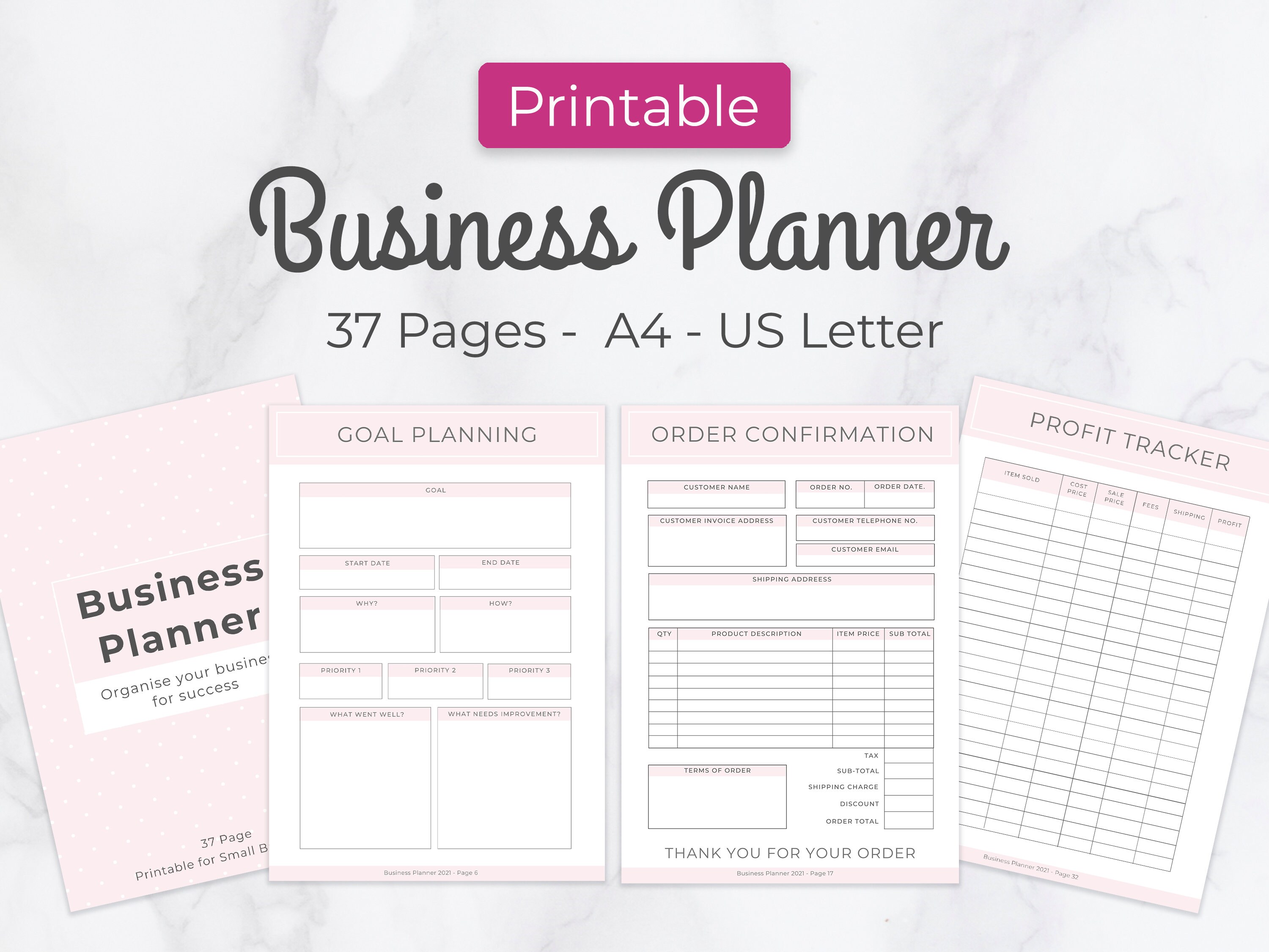 Small Business Planner Printable Business Planner Business Etsy Small business planner printable business planner business etsy