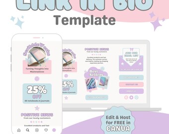 Link in Bio Canva Template – Editable One-Page Landing Page for Small Businesses