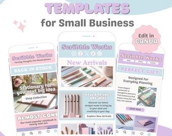 Pastel Email Newsletter Templates – 50 Mix & Match Canva Blocks