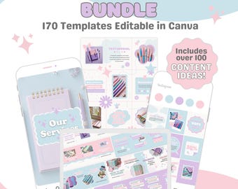 Canva Instagram Vorlagen Bundle | Social Media Posts, Reels Covers, Puzzle und Karusselle