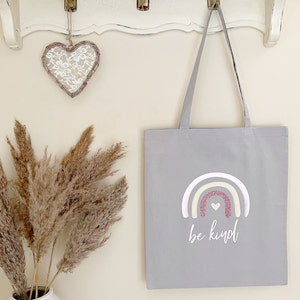 Be Kind Rainbow Tote Bag. Shopping Bag.
