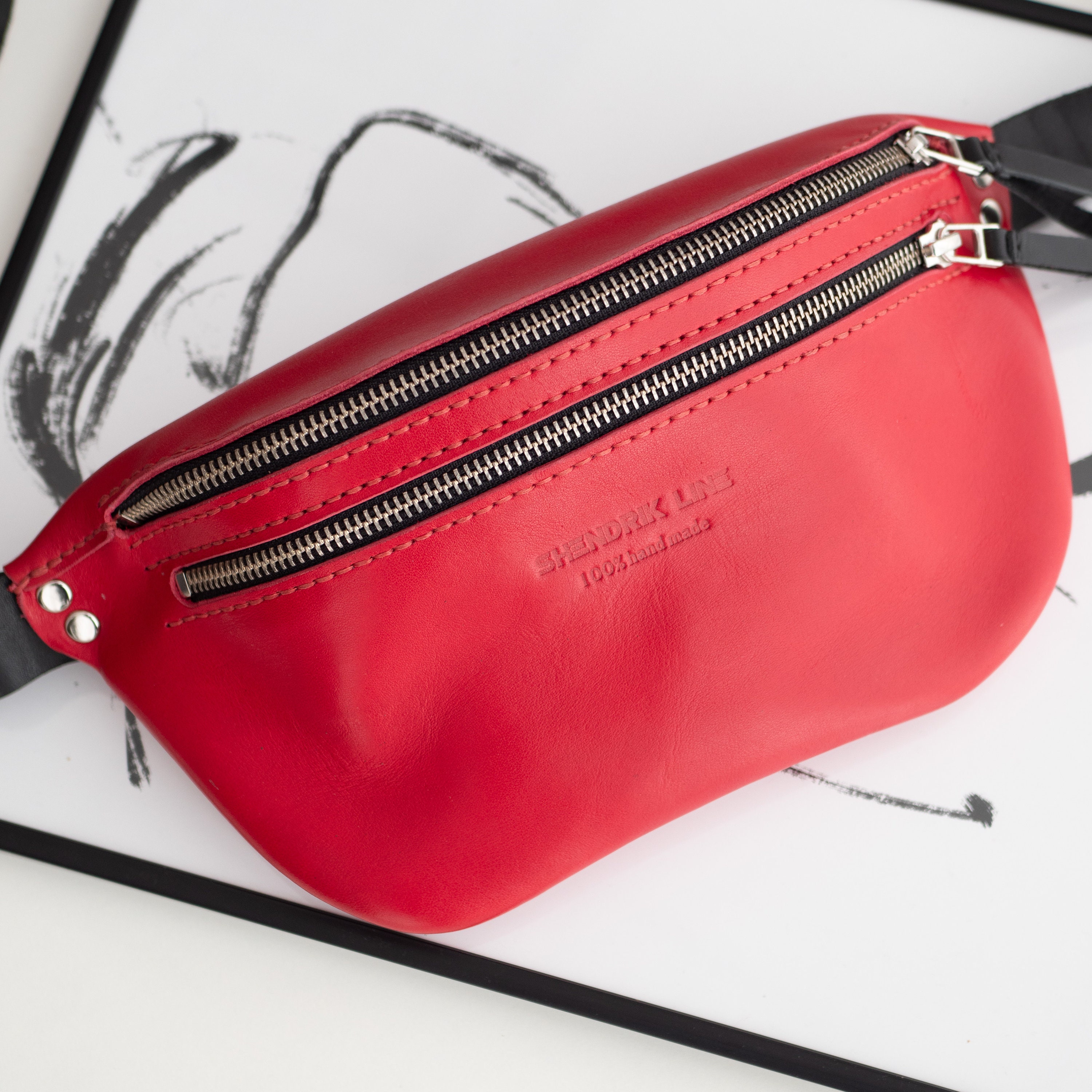 Double zip deals belt bag