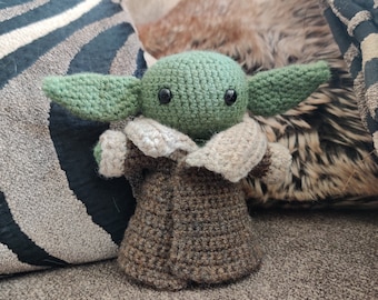Amigurumi Grogu - handmade crochet stuffed animal