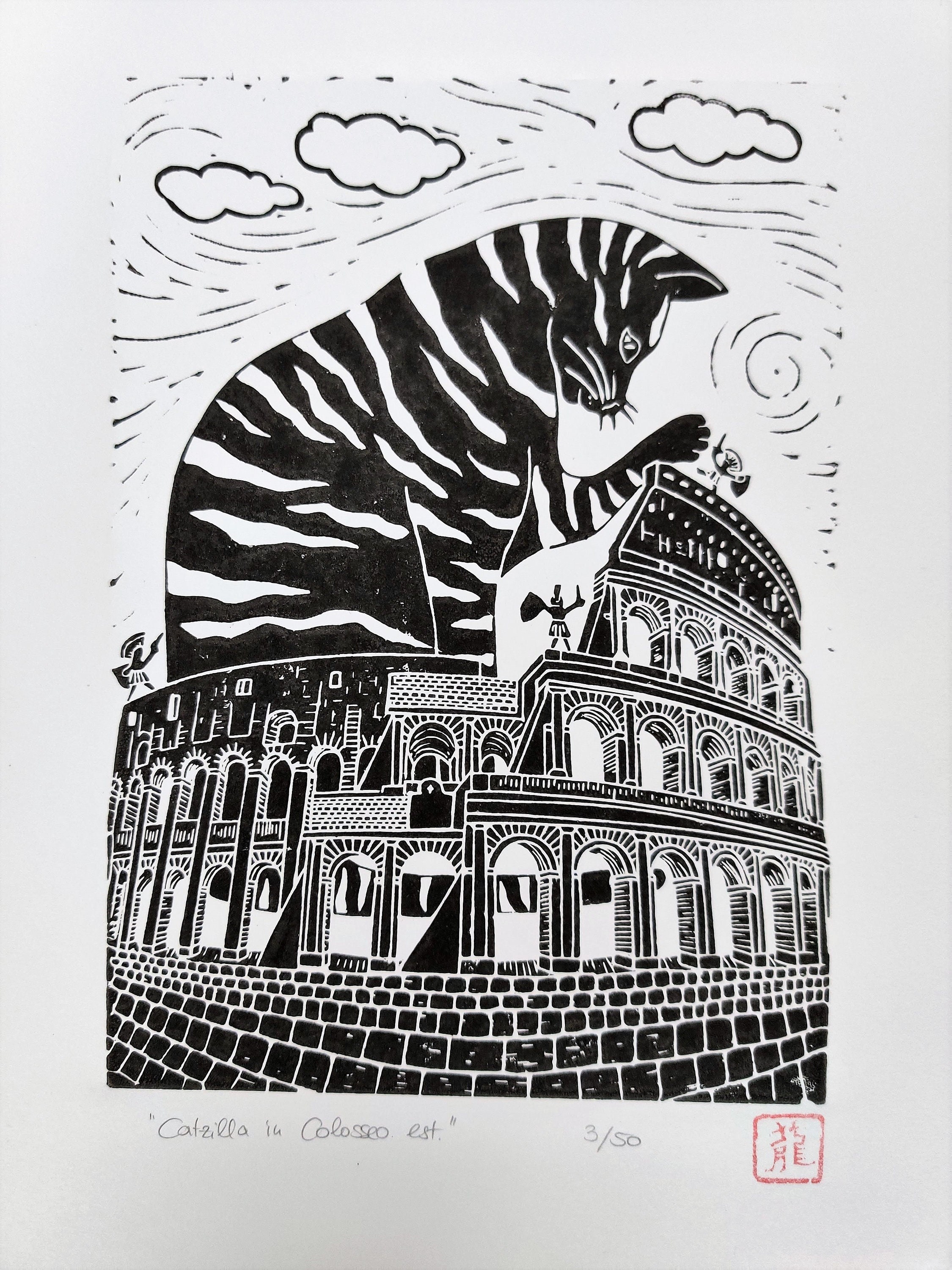 Linocut Print 