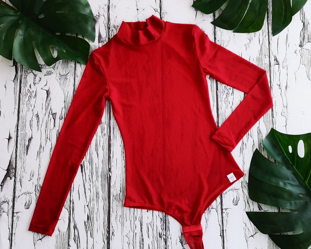 Mesh Long Sleeve, Red Mesh Bodysuit, Long Sleeves, Black Stretchy Lace
