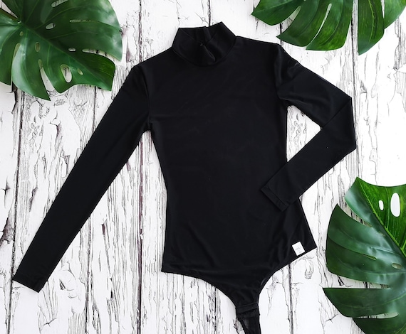 Mesh Long Sleeve Black Mesh Bodysuit 