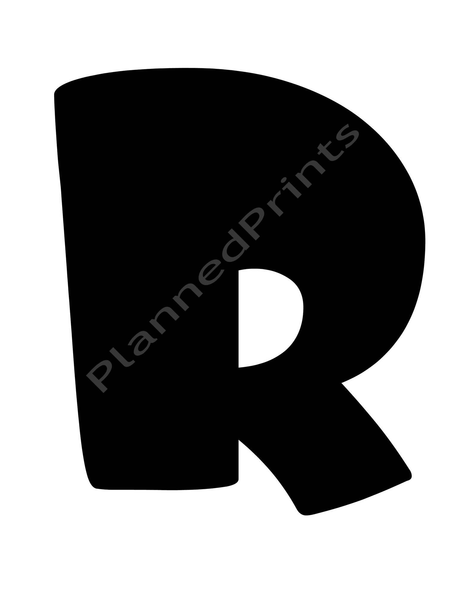 letter r quote printable wall art black and white