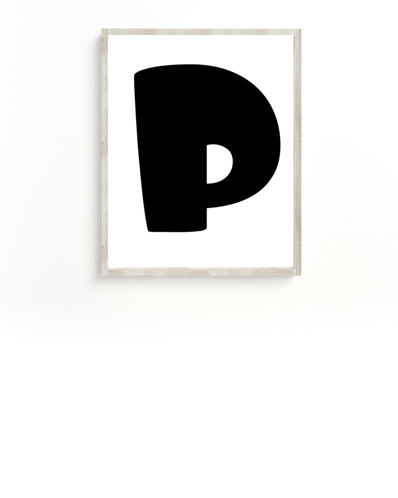 letter p quote printable wall art black and white aesthetic etsy