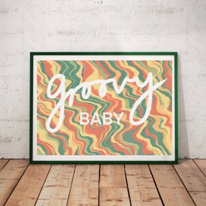 Printable Groovy baby digital image | Waall Art | decor