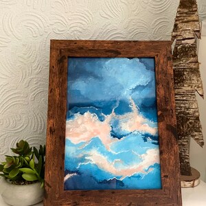 Printable Abstract image digital download | Wall art | High impact colourful | Seascape | Clouds | Crystal | Original artwork