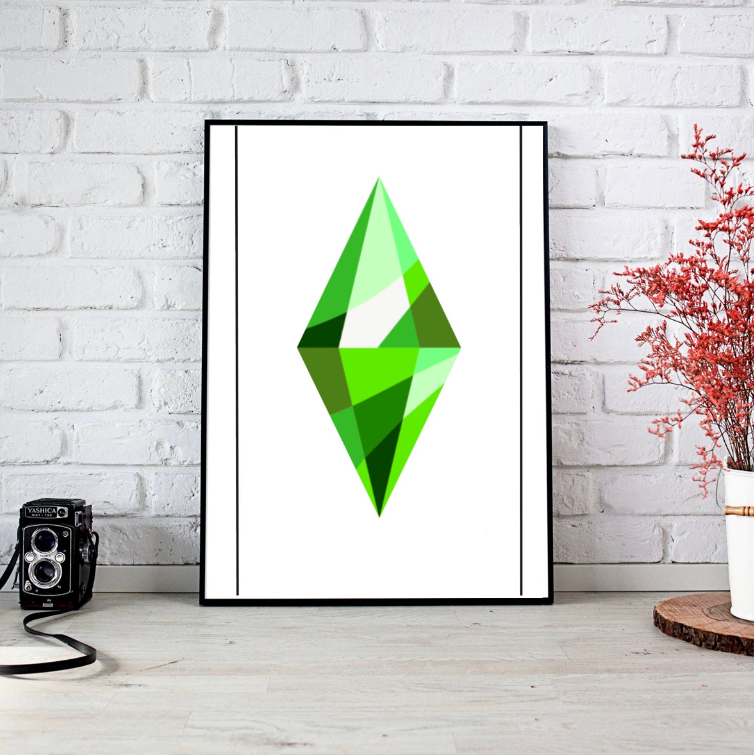 Printable Digital Image Plumbob Wall Art Decor the Etsy