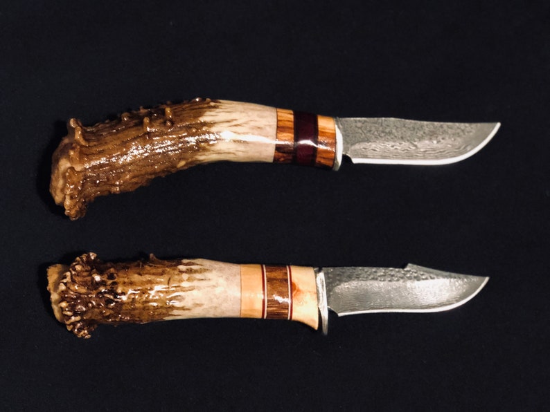 Handmade Deer Antler Knife Handle With Aspen Tree and Various Etsy