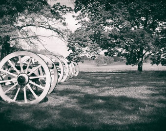 Valley Forge Cannons - Black and White Print