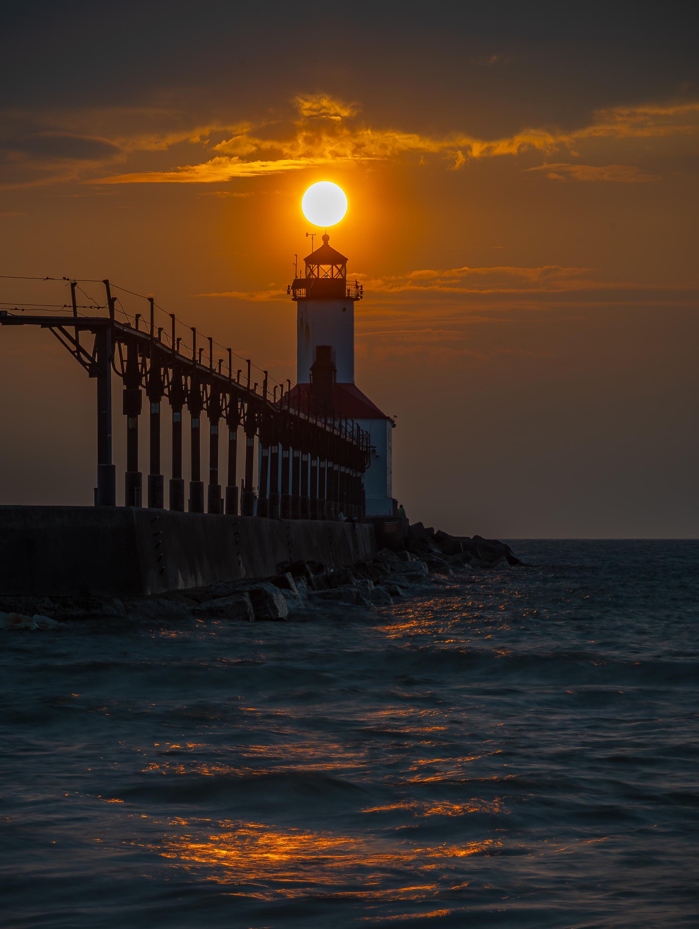 Lighthouse Indiana Summer Landscape Wall Art Prints Home Decor Art ...
