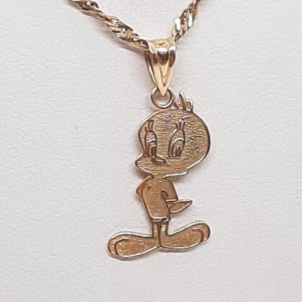 14K Yellow Gold Tweety Bird Pendant Charm Michael Anthony Walt Disney  Necklace NOT INCLUDED