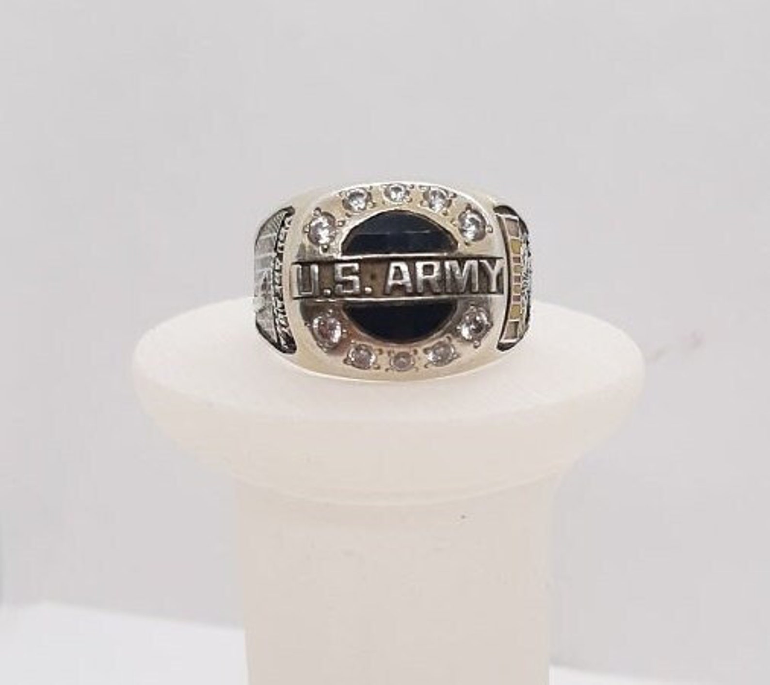 Sterling Military Army Ring Replublic of Vietnam Service Ring Black ...