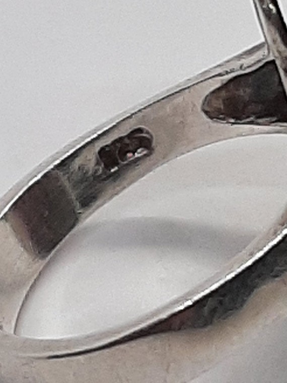 Genuine Sterling Silver Cluster Ruby Dinner  Ring - image 7