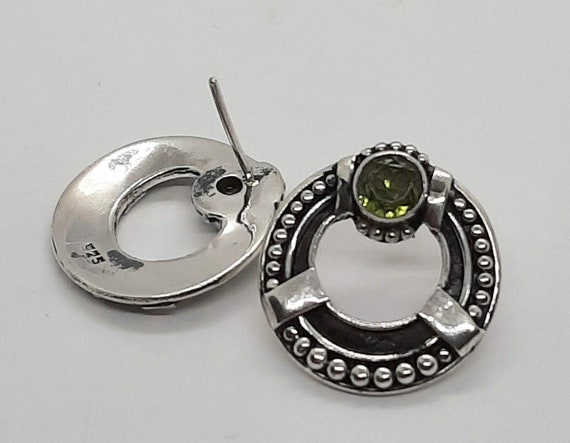 Sterling Silver Peridot Stud Earrings - image 10