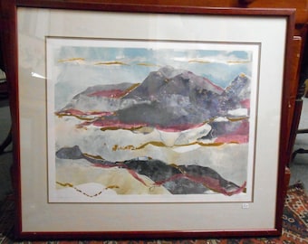 M.L.Stewart Golden Gateway Mono Print