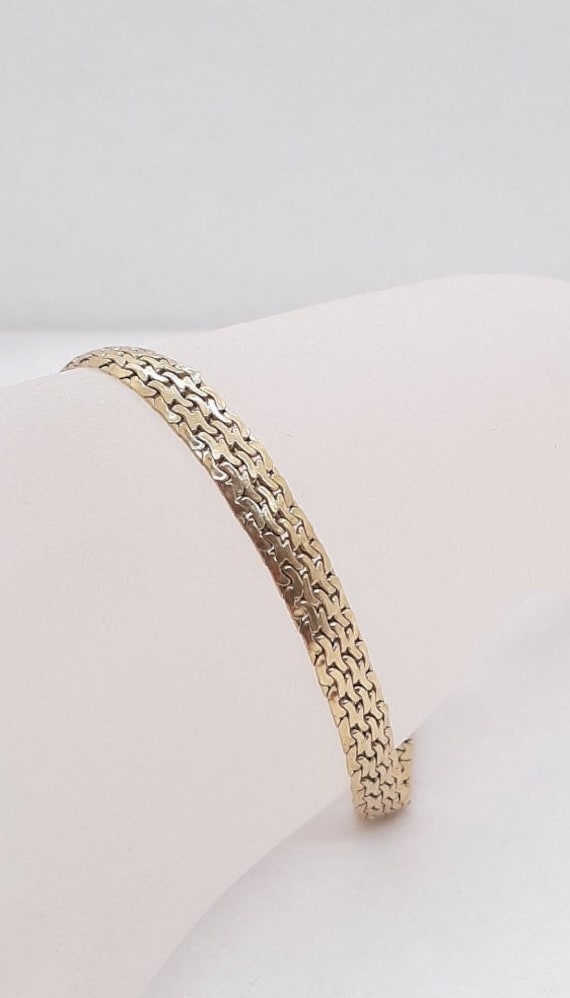 STUNNING 14K Yellow Gold Italy Triple C Link Woven