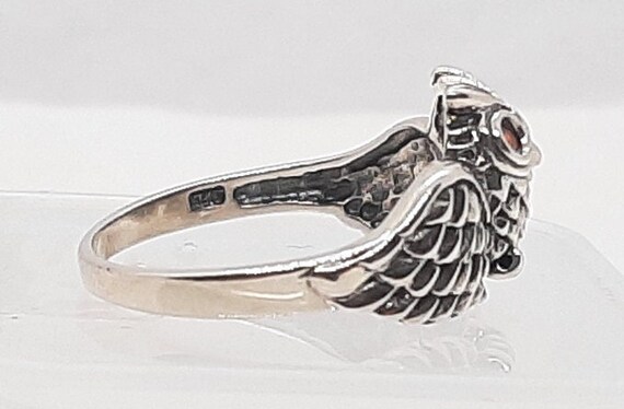 Beautiful Sterling Silver Owl Ring - image 7