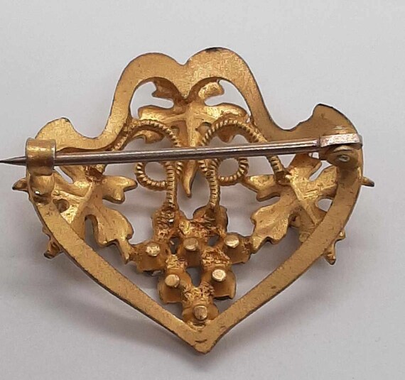 VINTAGE Gold Filled Victorian Art Deco Pin Brooch - image 4