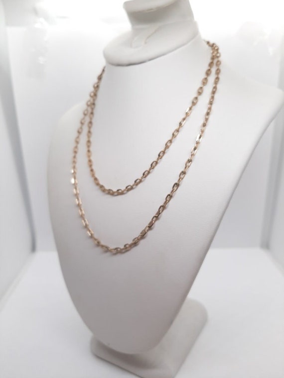 Gold Filled Necklace Anchor Link Chain Gem