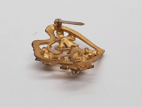 VINTAGE Gold Filled Victorian Art Deco Pin Brooch - image 5