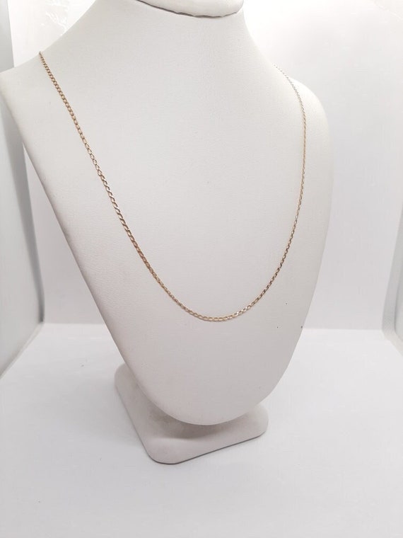 14K Yellow Gold Elongated Link Necklace Chain