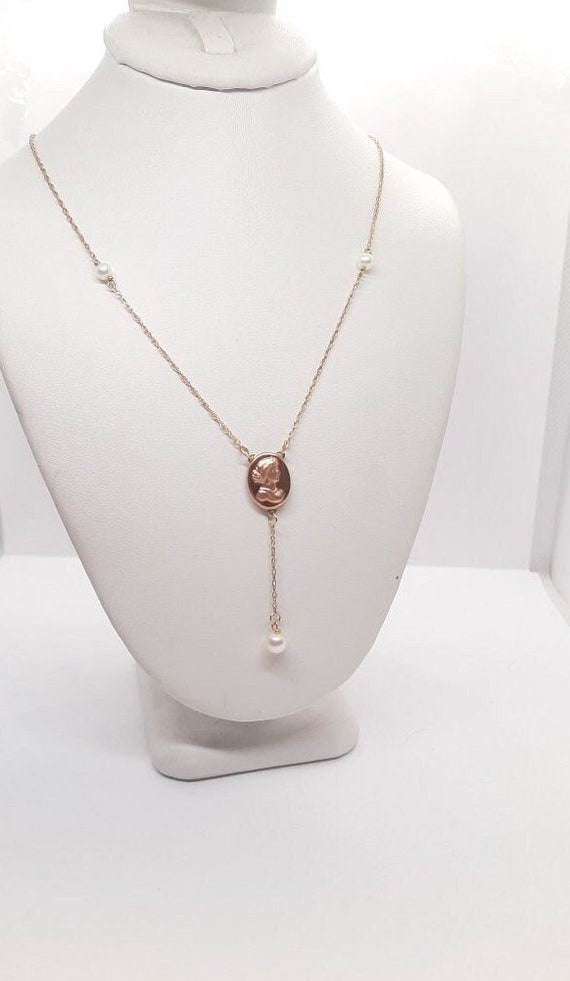Michael Anthony 10K Yellow Rose Gold Pearl Necklac