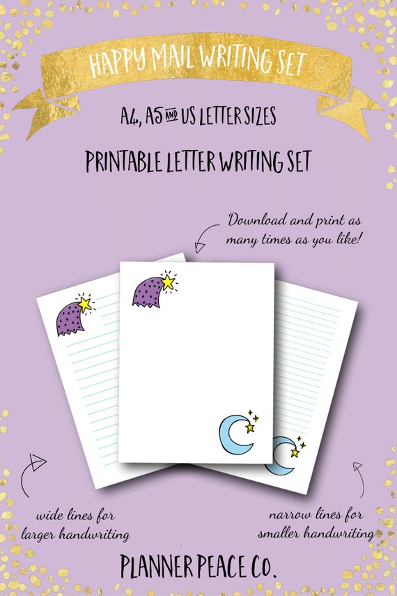 Stationery Sets You Print Geek Printable Lined Stationery Stationery Sets Paper Party Supplies