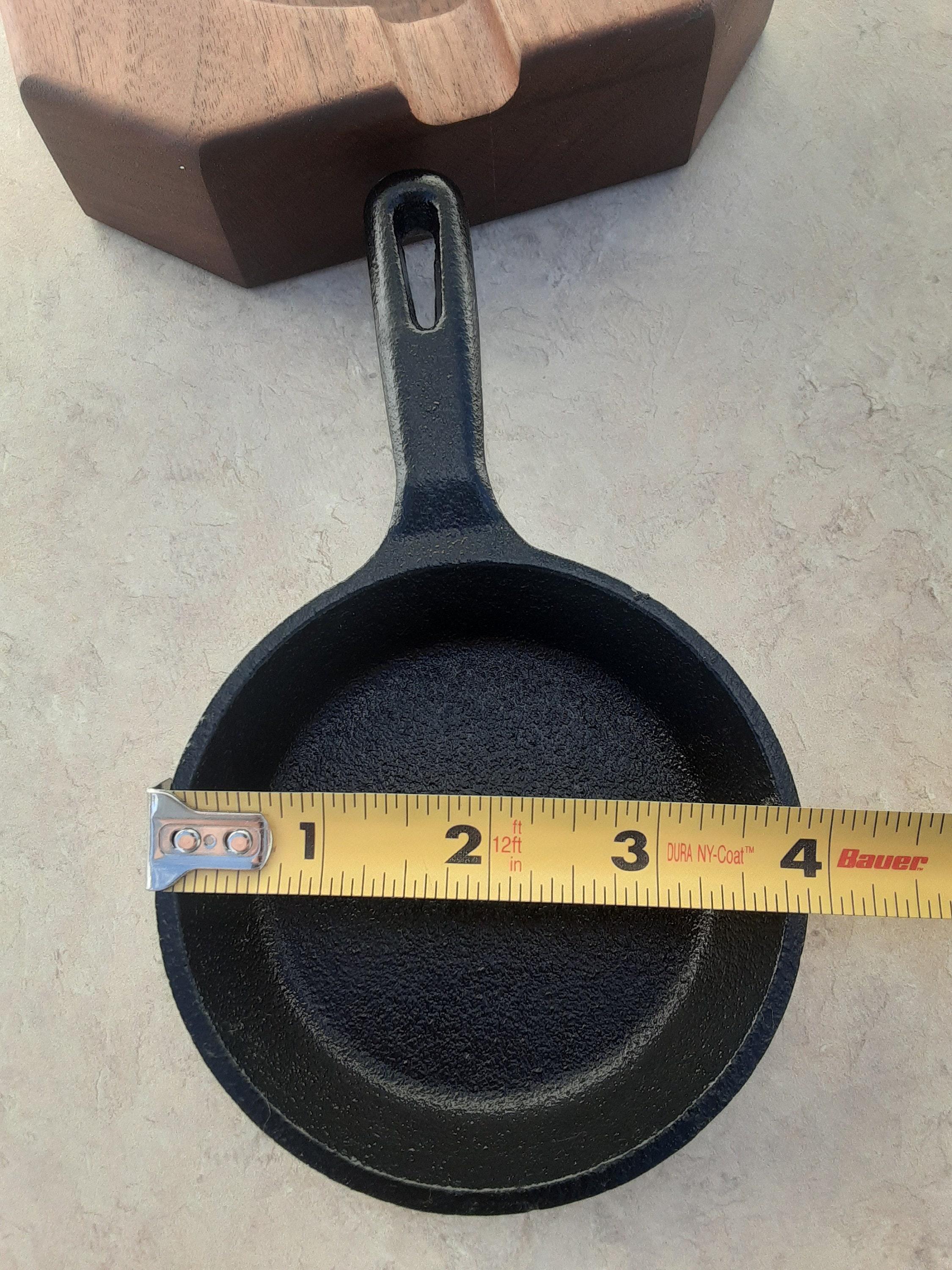 Cigar Ashtray Walnut Cast Iron Mini Skillet Etsy