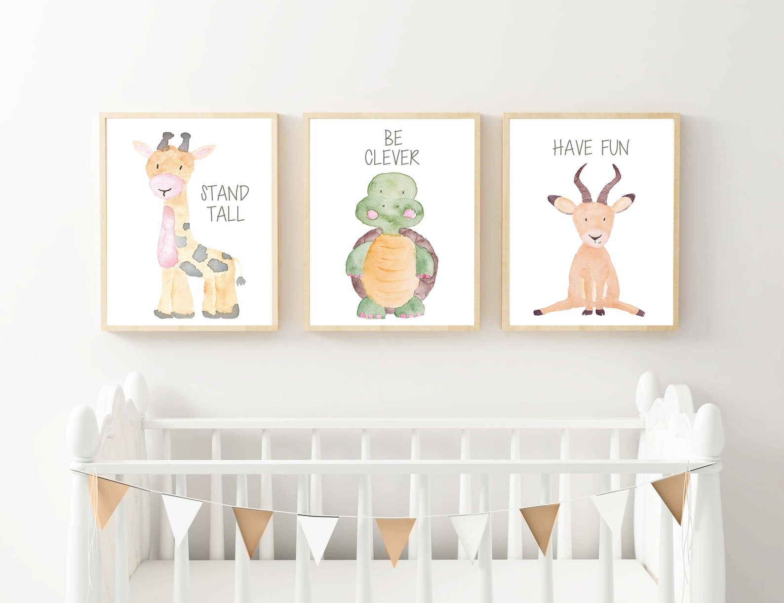 Turtle Nursery Print Wall Art Decor Kids Motivation Boy Nursery Girl