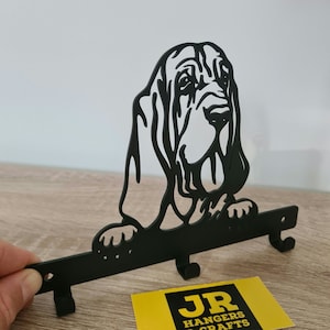 Bloodhound Basset Hound Dog Lead/Leash, Key,Coat,Door, Towel, Hanger,Holder,Rack, Hook Wall Mounted