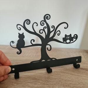 Cat Owl Tree Key, Coat, Door, Towel, Dog Lead/Leash, Hanger, Holder, Rack, Hook-Wall Mounted