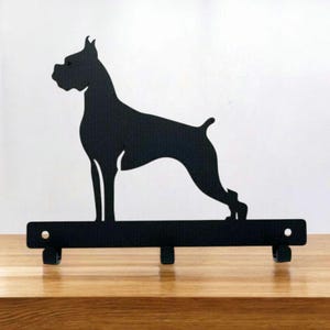 Boxer Hundeleine Hundeleine | Metall Wandhaken | Pulverbeschichtet | Befestigungen enthalten | Hundeleinenhalter | Haustier Leinen Rack | Hundeliebhaber Geschenk | Wohnkultur