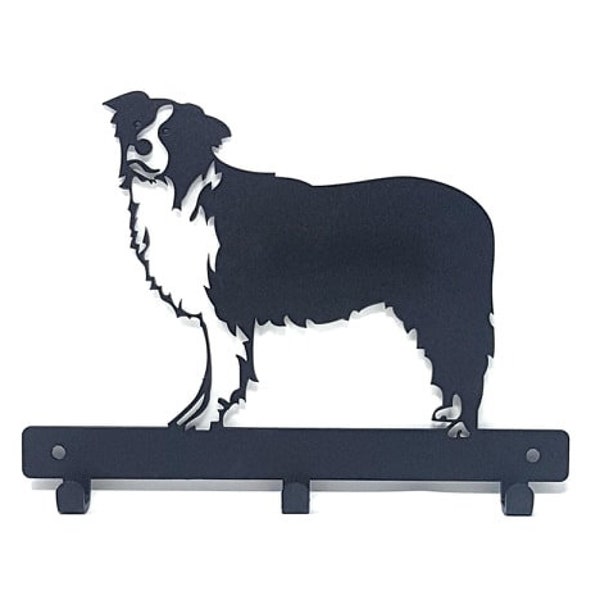 Hundeleine, Schlüssel, Mantel, Tür, Handtuch, Aufhänger, Halter, Haken- *BORDER COLLIE*