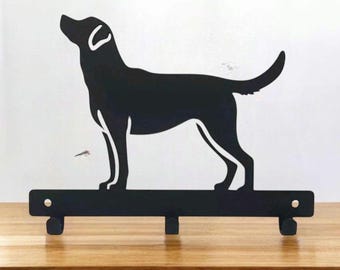Labrador Dog Lead Hanger | Metal Wall Hook | Powder Coated | Fixings Included | Dog Lead Holder | Leash Rack |Labrador Gift |Pet Accessories