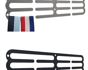 Medal Hanger/Holder/Display/Rack/Hook *PLAIN BARS*, Store 36 to 60 Medals, Silver & Black,  Metal