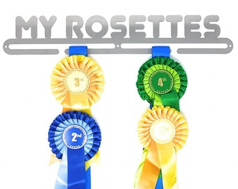 Rosette Hanger/Holder/Display/Rack, *MY ROSETTES*  Silver, Metal