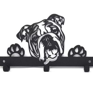 British Bulldog Dog Lead Hanger | Metal Wall Hook | Powder Coated | Fixings Included | Dog Lead Holder | Gift for Dog Lovers image 3