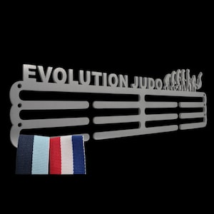 Medal Hanger/Holder/Display/Rack,Hook- Judo, **EVOLUTION JUDO* Silver, store 36 medals, Metal