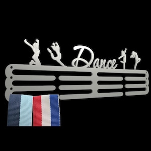 Medal Hanger/Holder/Display/Rack/Hook- DANCE  Silver, store 36 medals, Metal